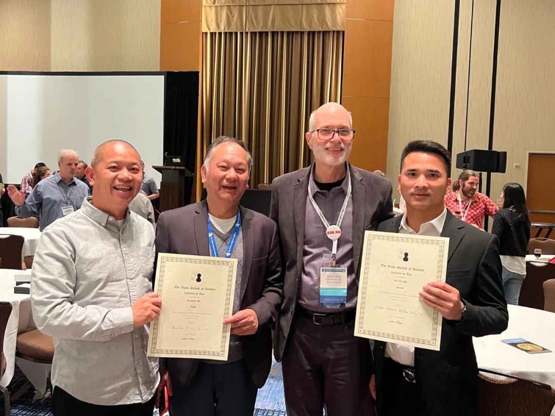 Award winners holding their VSA tone award certificates at the 2022 ceremony in Los Angeles